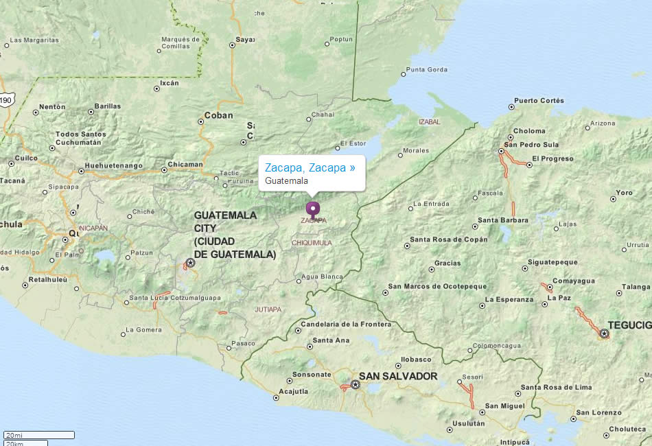 Zacapa map
